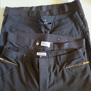 4 pair of women’s black stretch pants 2 pair XL 2 pair 13/14